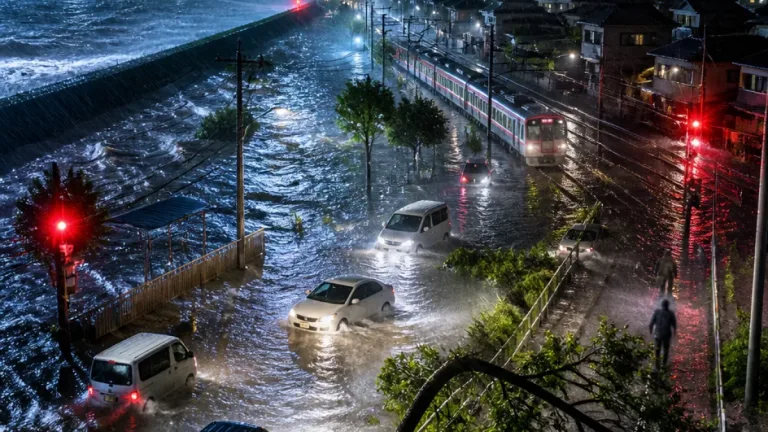 大町市にレベル3大雨警報 発表、浸水に厳重警戒を