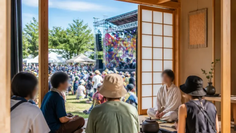 音楽フェス会場に茶室を特設 福井の文化と“場”を味わう茶会を実施