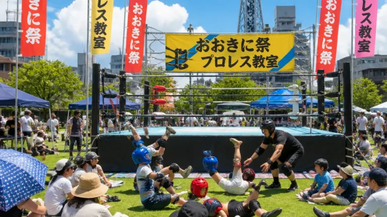 てんしばで無料開催 おおきにプロレスが初登場
