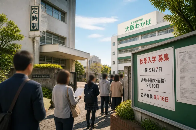 秋季入学選抜で2校を募集、出願は9月7日学力検査は9月10日