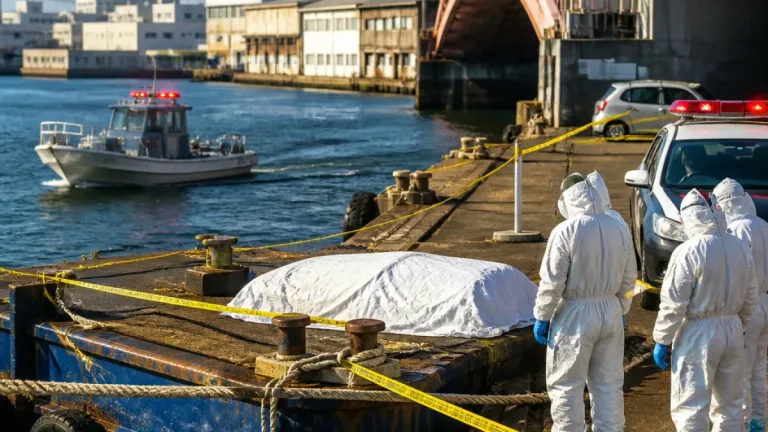 大阪・大正区で台船に女性遺体、近隣海域で同居男性の遺体発見