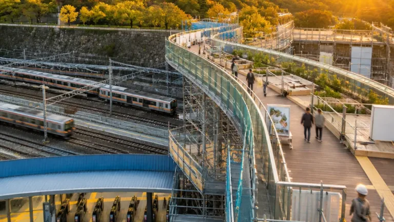 大阪城公園駅と新市街地をつなぐ接続デッキ整備に着手 2028年春供用目標