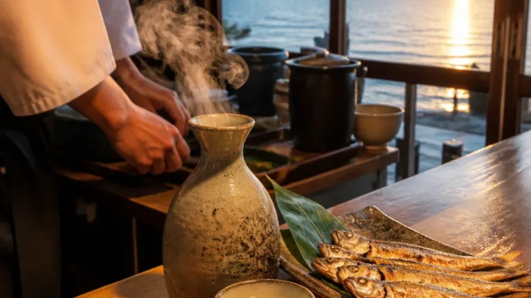 大津・石山の燗酒と琵琶湖の小鮎が織る地域の味わい