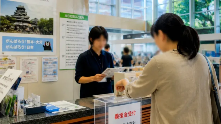 大津で熊本地震への義援金募金活動広がる 市役所にも募金箱を設置