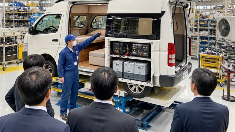 災害対応も視野に入れた“フェーズフリー”車両を視察