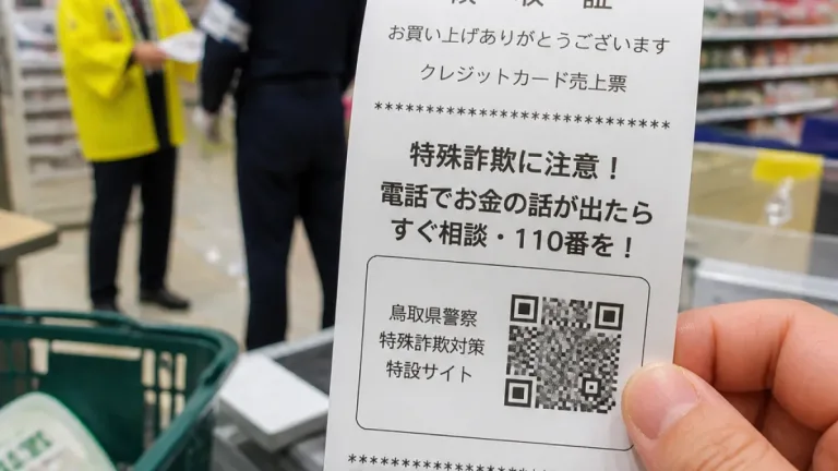 買い物のレシートで詐欺注意を呼びかける取り組み始まる