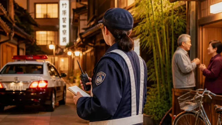 竹原で奮闘するＵターン女性警察官