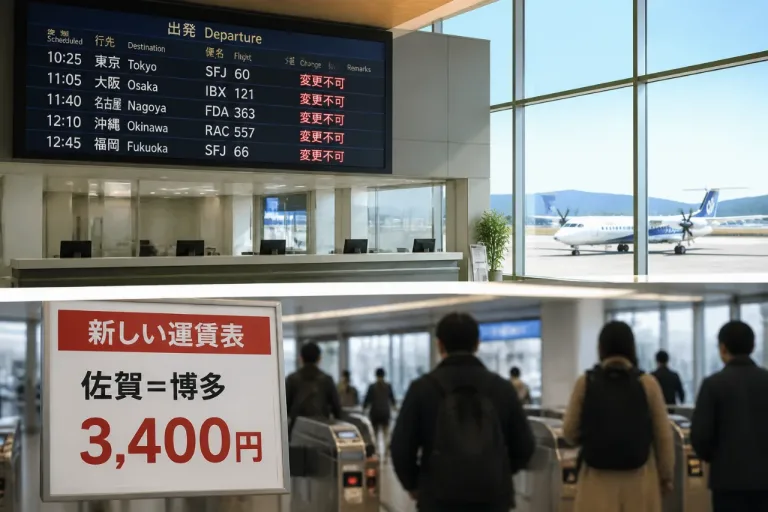 佐賀発着の空路・運賃に変化 利用者に影響広がる