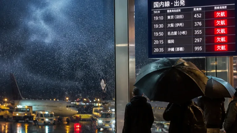佐賀空港発の夜便が欠航 台風接近で市民の移動に影響