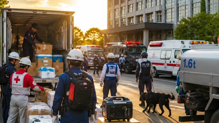 佐賀から熊本地震へ緊急支援 警察・医療・物資が続々出発