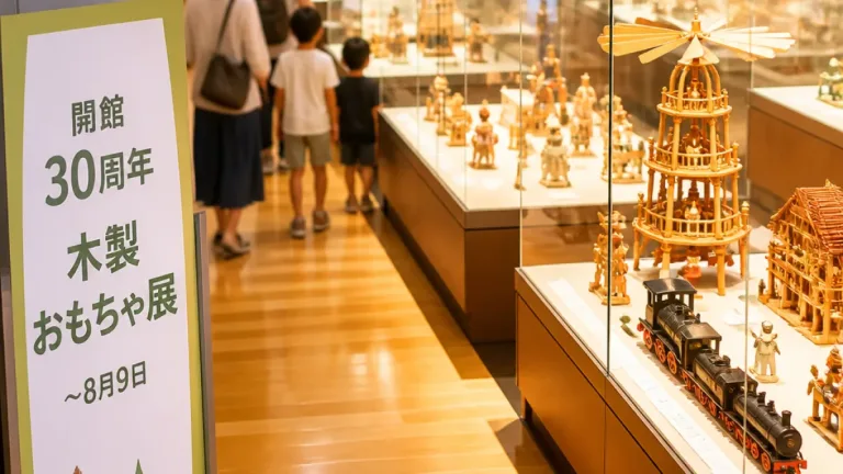 佐賀市立図書館で木製おもちゃ1200点展