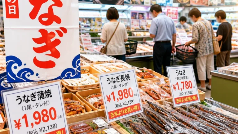今年のウナギ、価格下落で販売好調に 佐賀市の店頭にも行列