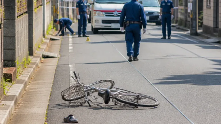 相模原で高齢女性が自転車転倒、搬送先で死亡
