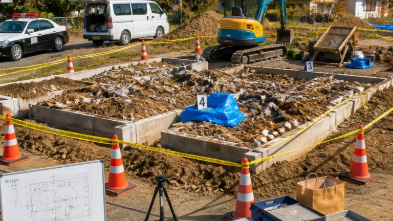 西海市の民家解体で頭骨発見 警察捜査