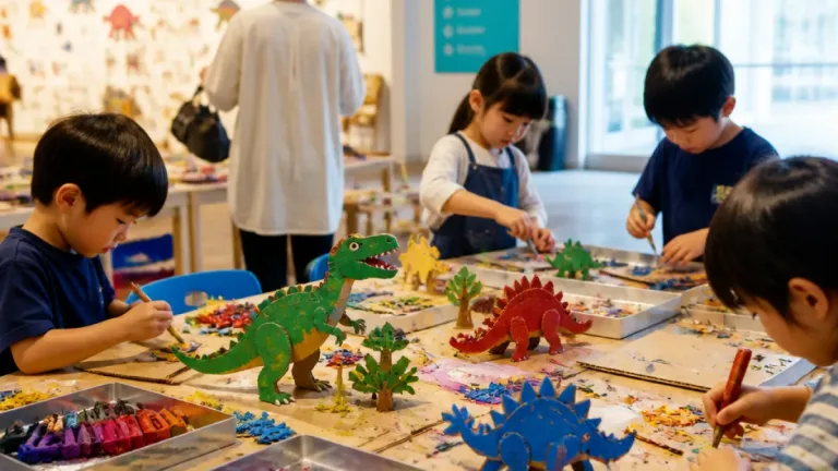 さいたまで廃材アート開催 恐竜テーマで命と循環を考える