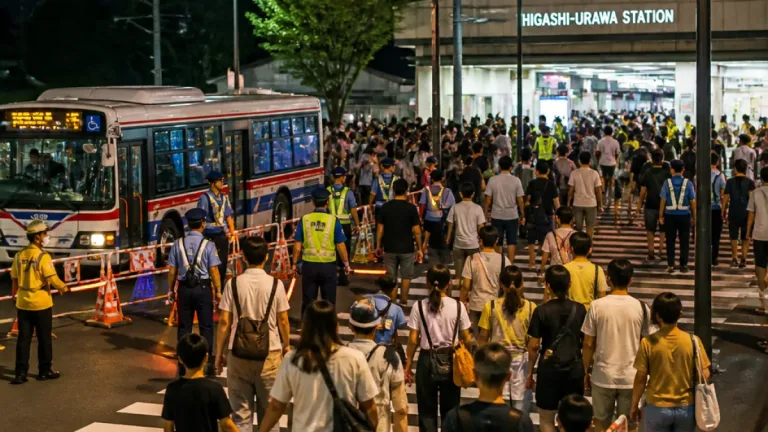 さいたま市花火大会で東浦和駅周辺に大混雑、帰宅時の注意呼びかけ
