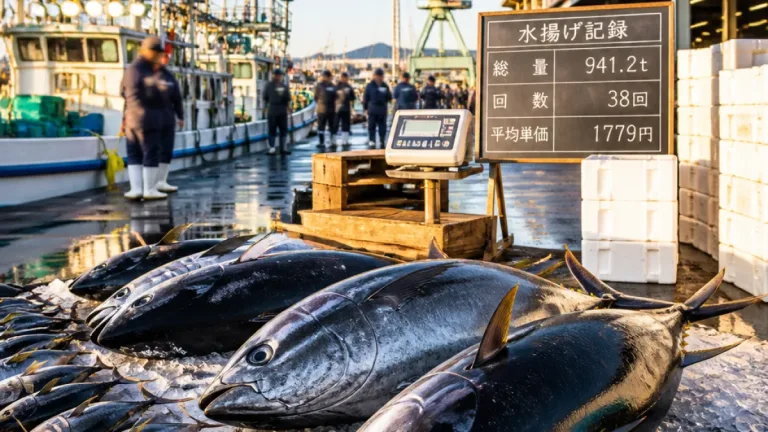 境港の今季クロマグロ漁、上限到達で水揚げを終了