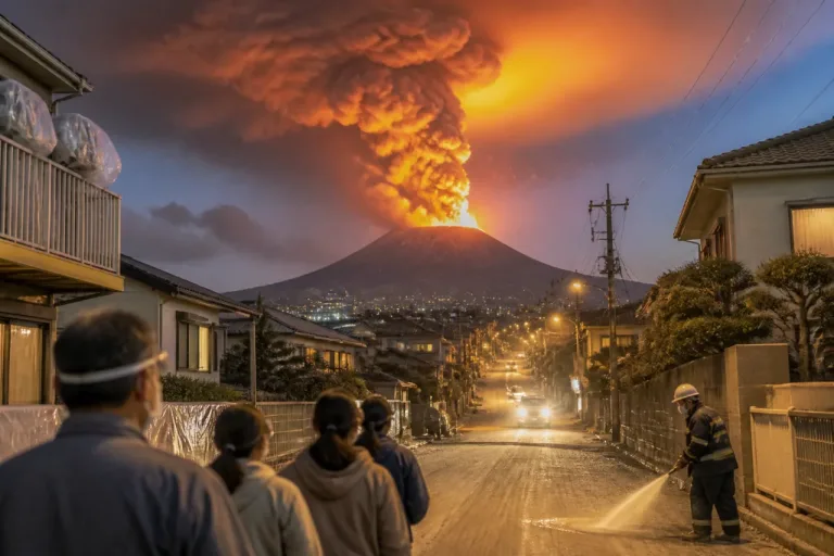 鹿児島で桜島噴火、夜間に市街地へ降灰 今後の予報と生活上の注意
