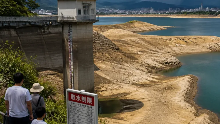 早明浦ダム貯水率低下、香川は第3次取水制限 続く猛暑と局地的豪雨の狭間で