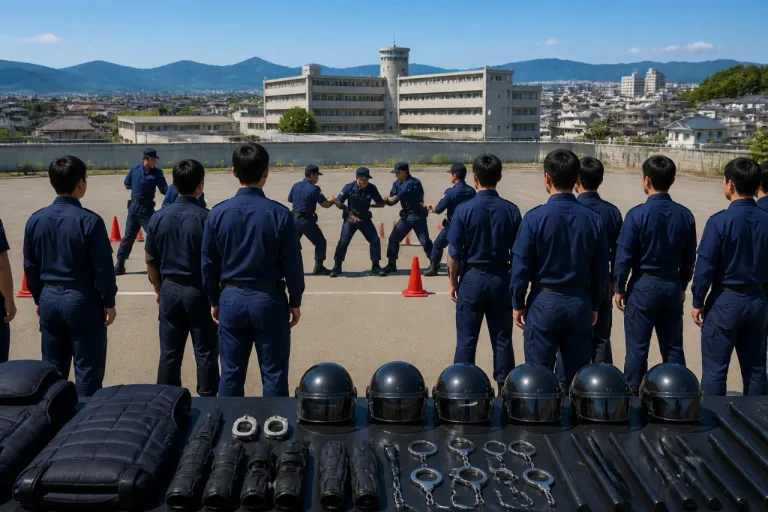 札幌で新任刑務官が術科査閲式 地域の矯正業務支える人員補強