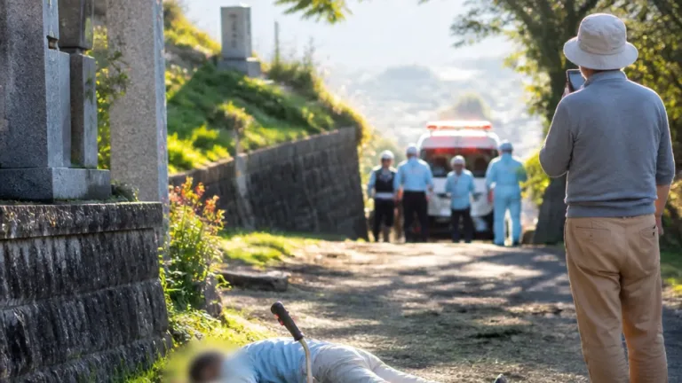 墓地で作業の高齢男性が倒れ死亡 熱中症の疑いで警察が経緯を調べる