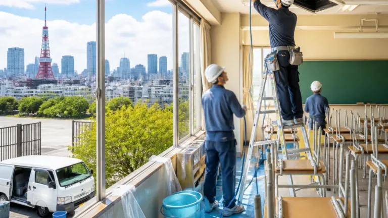 学校の夏休みを活用、空調分解洗浄を東京都発で1都4県に拡大