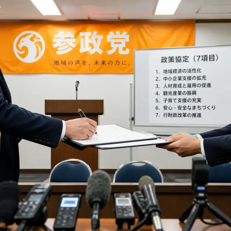 参政党が古謝玄太氏を正式推薦、政策協定を締結