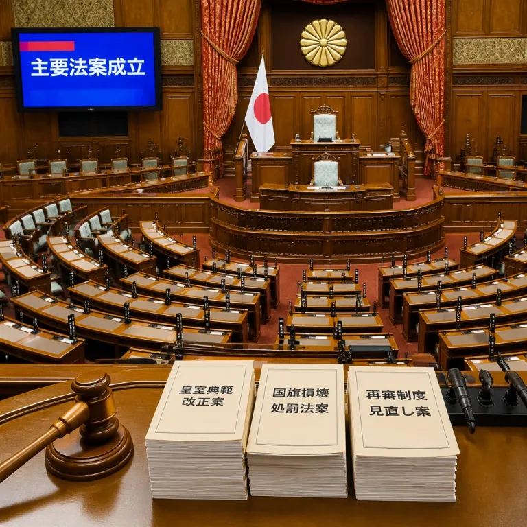 皇室典範改正など今国会の主要法案が成立 首相は女性天皇を否定的に示唆