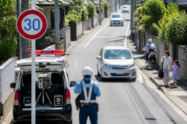 生活道路の法定速度が30キロに引き下げ、取り締まりも強化へ