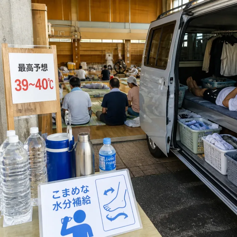 猛暑と避難生活 熱中症対策と車中泊の留意点を今すぐ確認