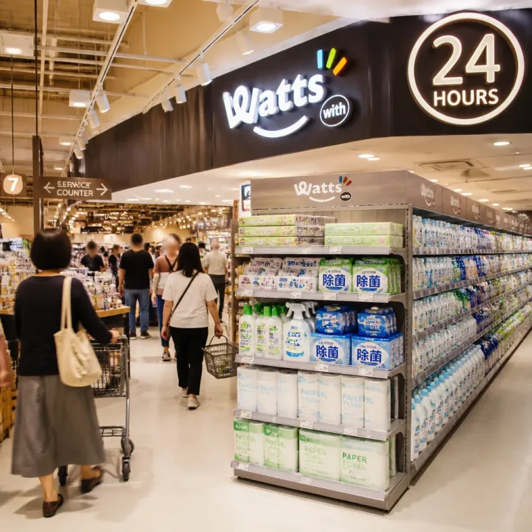 ついで買いに便利な24時間店内インショップ、倉敷にワッツウィズ開店