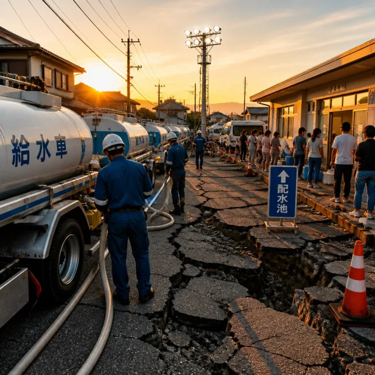 熊本で約7万9千戸が断水続く 猛暑と余震の中で復旧作業が進む