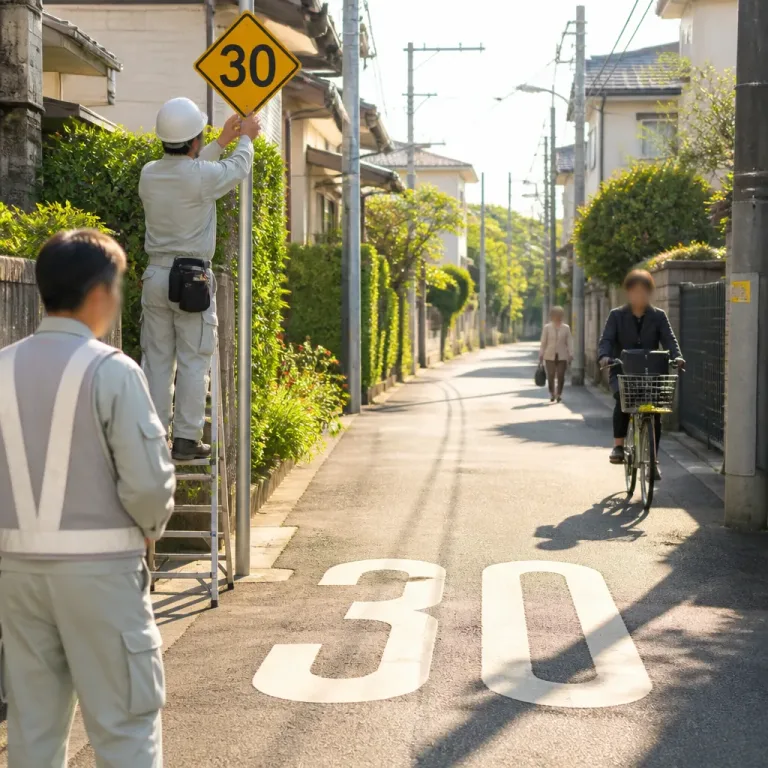 生活道路の法定速度、9月から一律30kmに引き下げへ