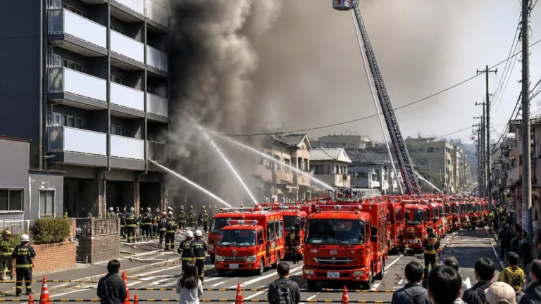 仙台・宮城野区のマンションで火災 消防が大規模出動、けが人は確認されず