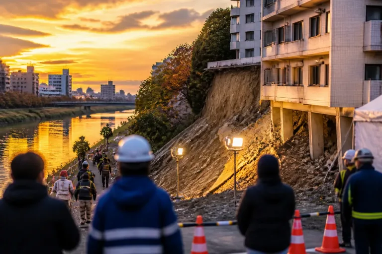 仙台・向山の崖崩れ 広瀬川沿いでマンション影響の可能性