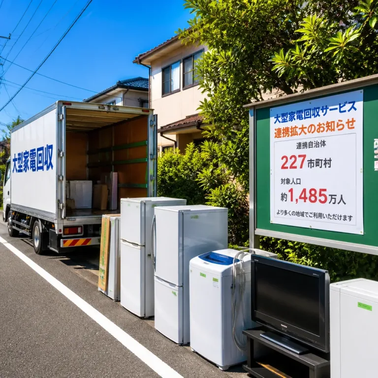 大型家電回収、自治体連携が227市町村に拡大
