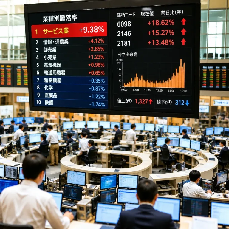 東証 サービス業が業種別騰落率でトップに浮上