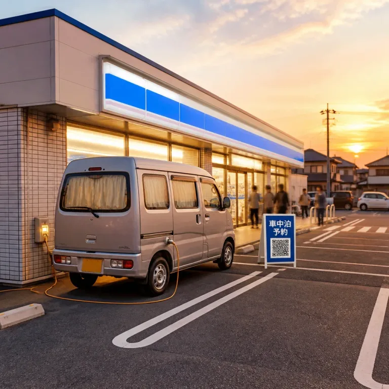ローソン、店舗駐車場で車中泊サービスを本格展開