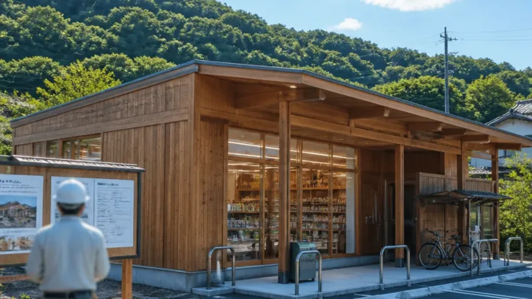 コンビニ初、国産木材100%で建てる店舗が愛媛に登場へ