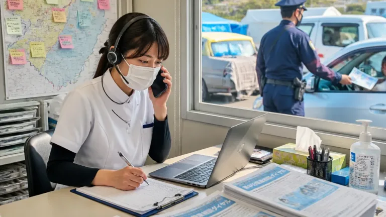 車中泊避難者向け健康相談ダイヤル開設