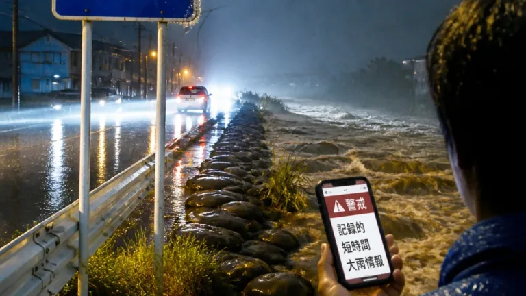 新発田・聖籠で1時間約100mmの豪雨、警報情報発表