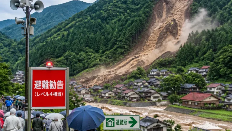 気象庁、島根と長野に土砂災害「レベル4」相当の警報を発表