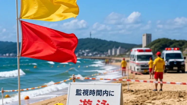 下関の海水浴場で男性死亡、安全対策急務