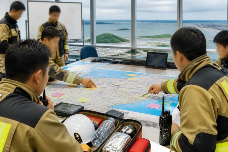 下関で水害想定の図上訓練 消防署と消防団が連携強化
