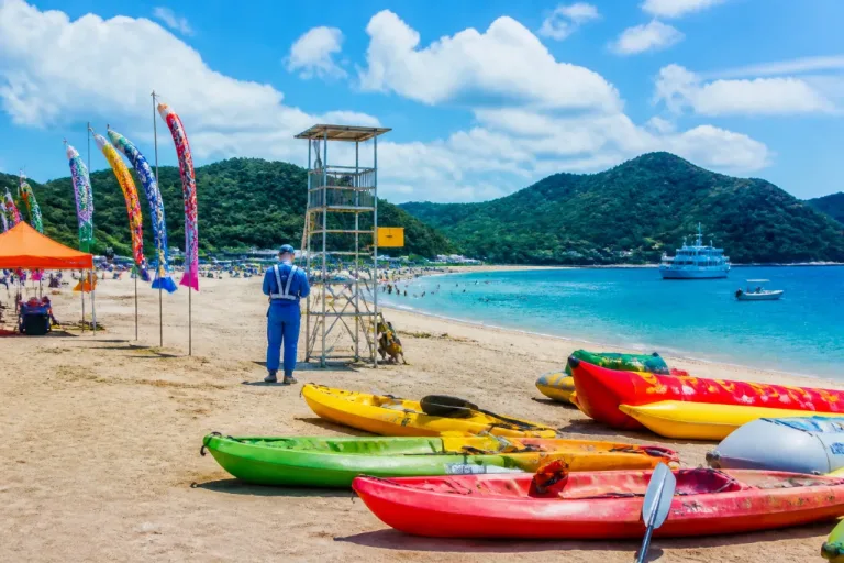 新上五島の3ビーチで海開き、島の夏商戦本格化