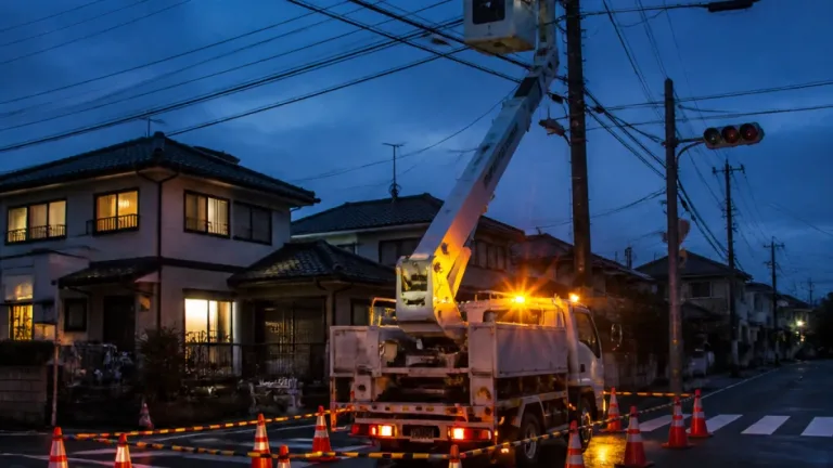 白井市で約580軒が停電 東電が復旧作業