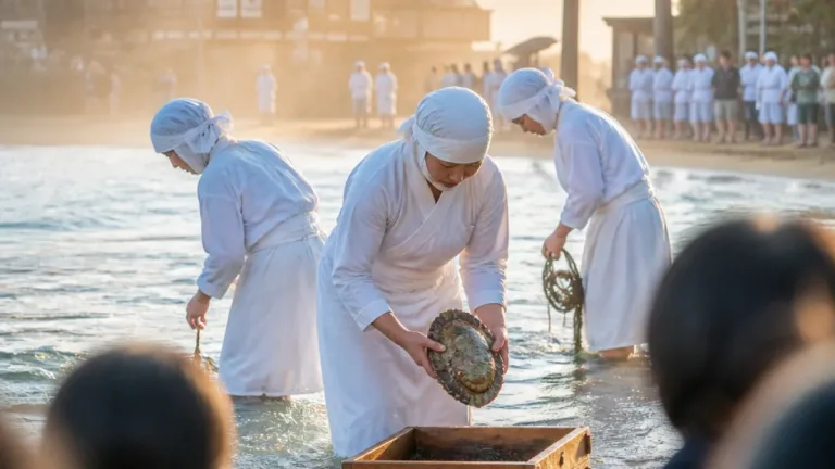 白い磯着の海女が奉納する“しろんご祭り” 七百年の伝統が今に伝える意義