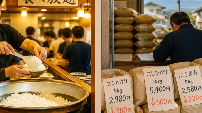 静岡で進むコメ価格の下落 飲食店は食べ放題復活、米穀店は複雑な胸中