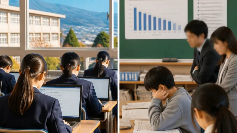 中３は全国平均上回る一方、小６は国語・算数が下回る結果に