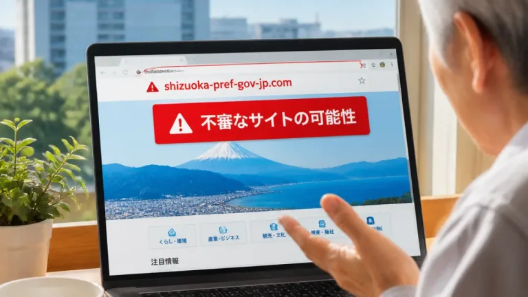 静岡県公式装う“そっくり偽サイト”相次ぐ 管理側がアクセス前のURL確認を呼びかけ